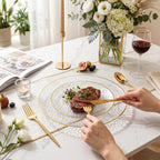 Rubtlamp Clear Plastic Plates with Gold Rim


