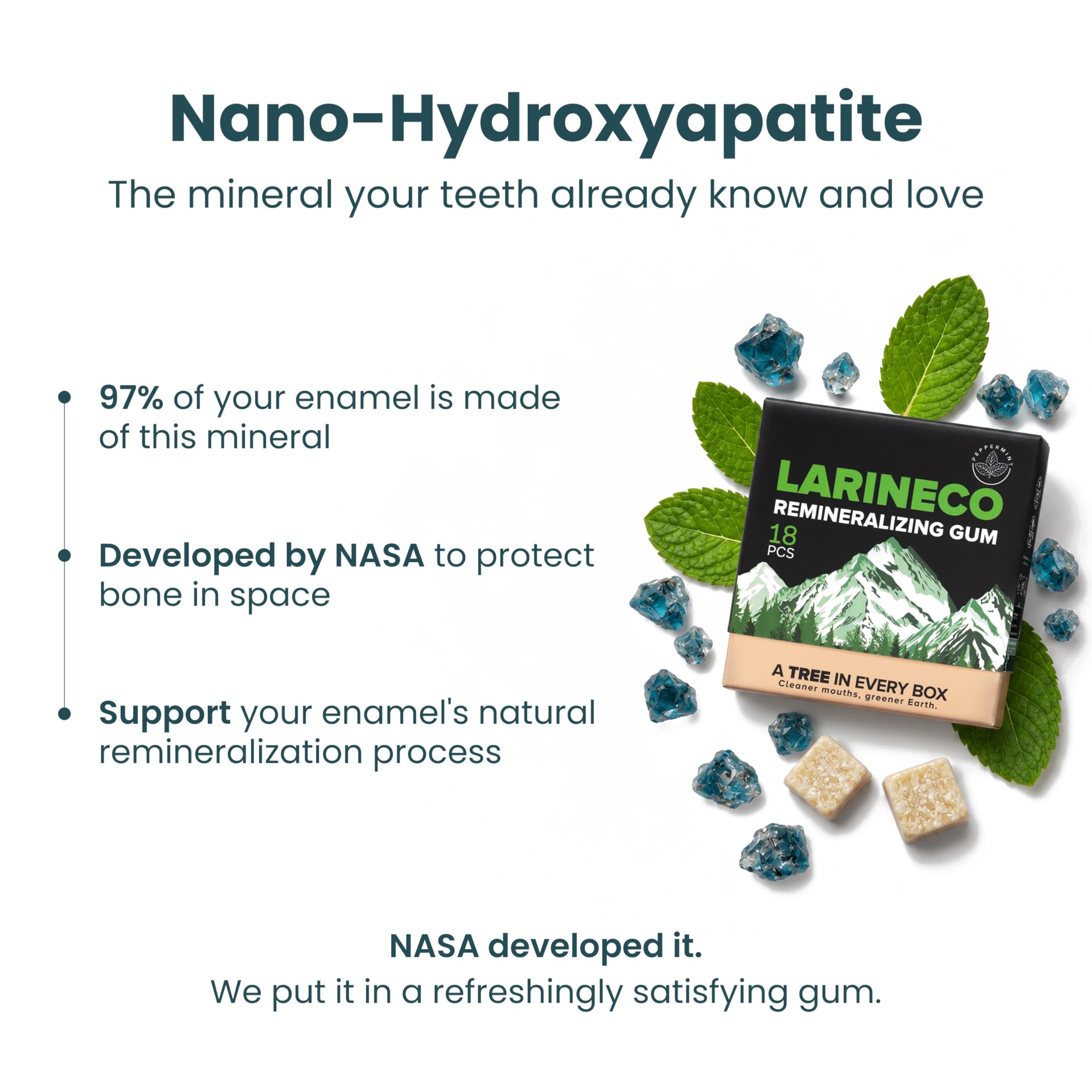 Larineco Nano Hydroxyapatite Remineralizing Gum | Xylitol

