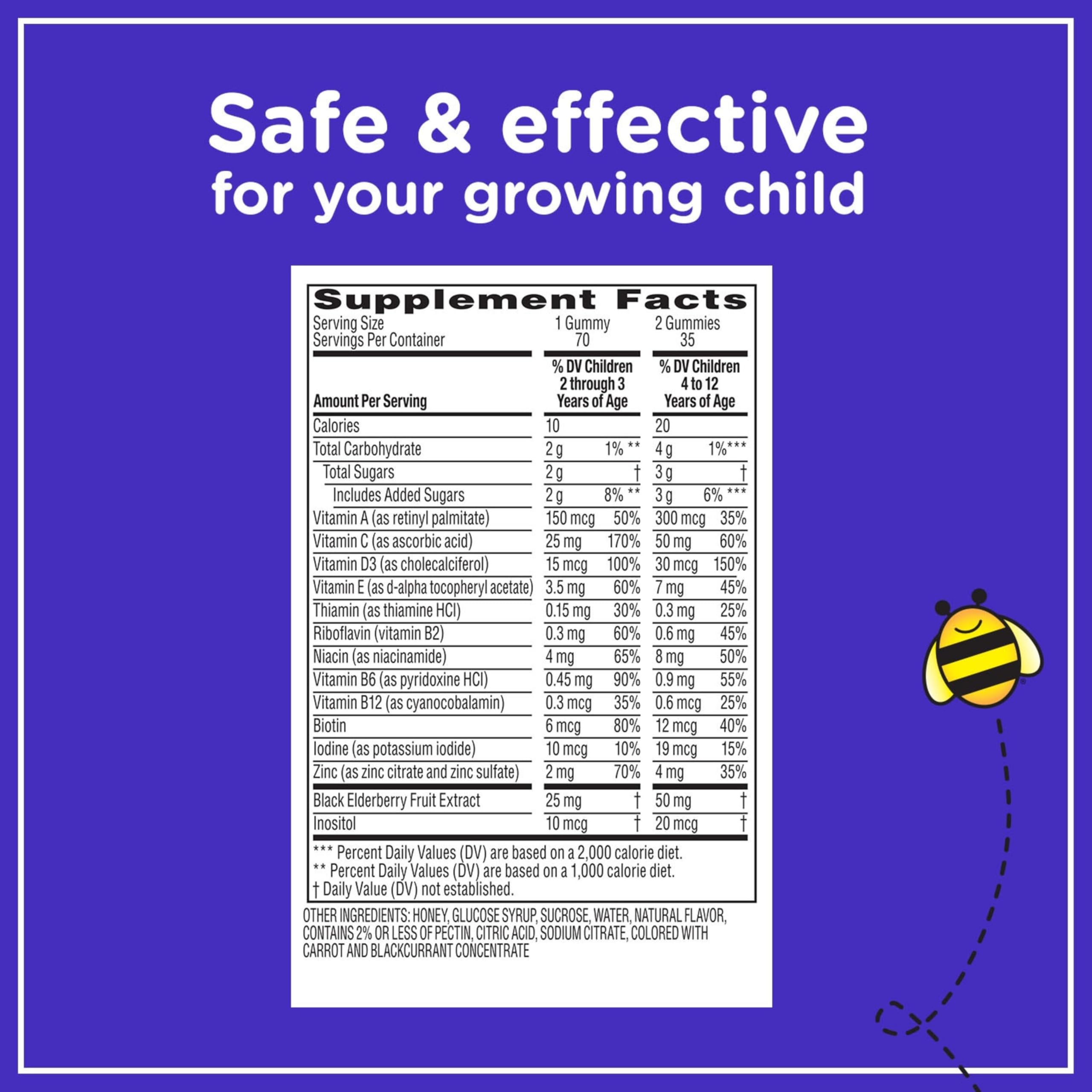 Zarbee's Complete Kids Multivitamin Gummies | Immune Support

