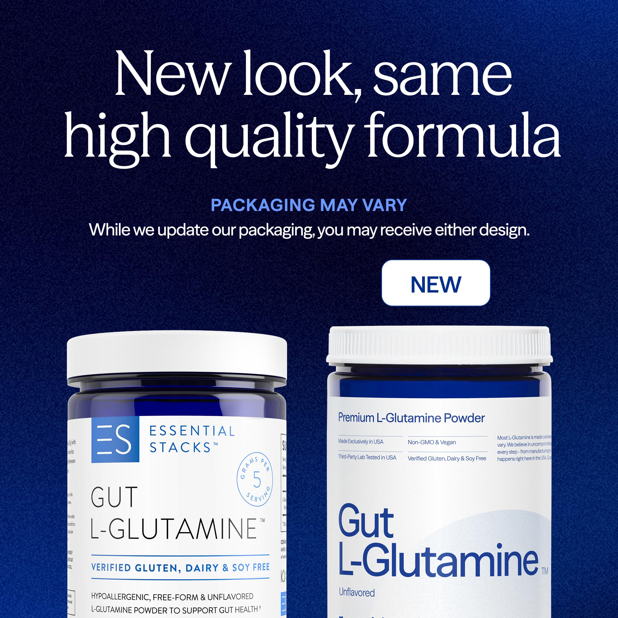 Essential Stacks L-Glutamine Powder Made in USA

