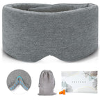 FRESHME Cotton Sleep Eye Mask - Blackout, Adjustable Velcro Strap