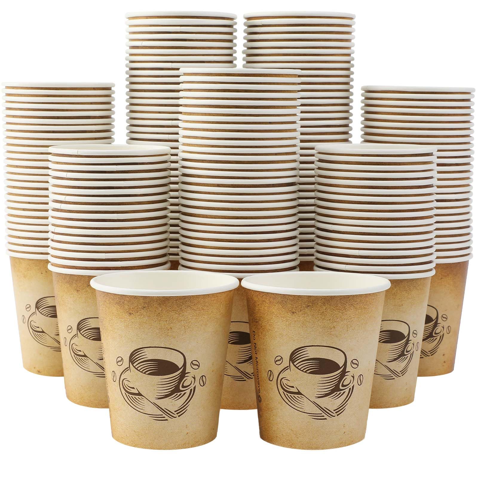 Clawsoff Paper Coffee Cups – Retro Design, Leak-Proof for Hot or Cold Beverages