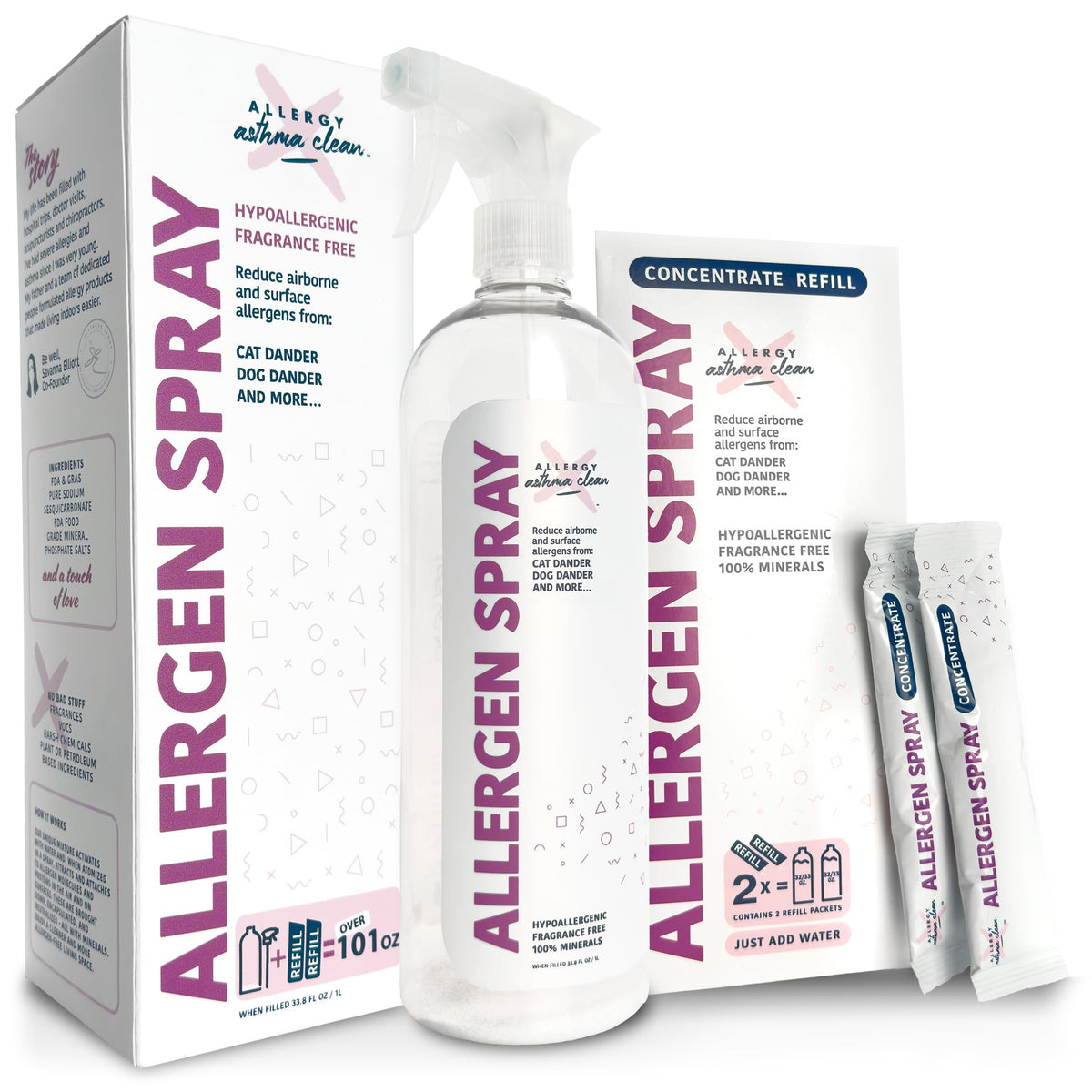 Allergy Asthma Clean Allergen Spray - Mineral-Based