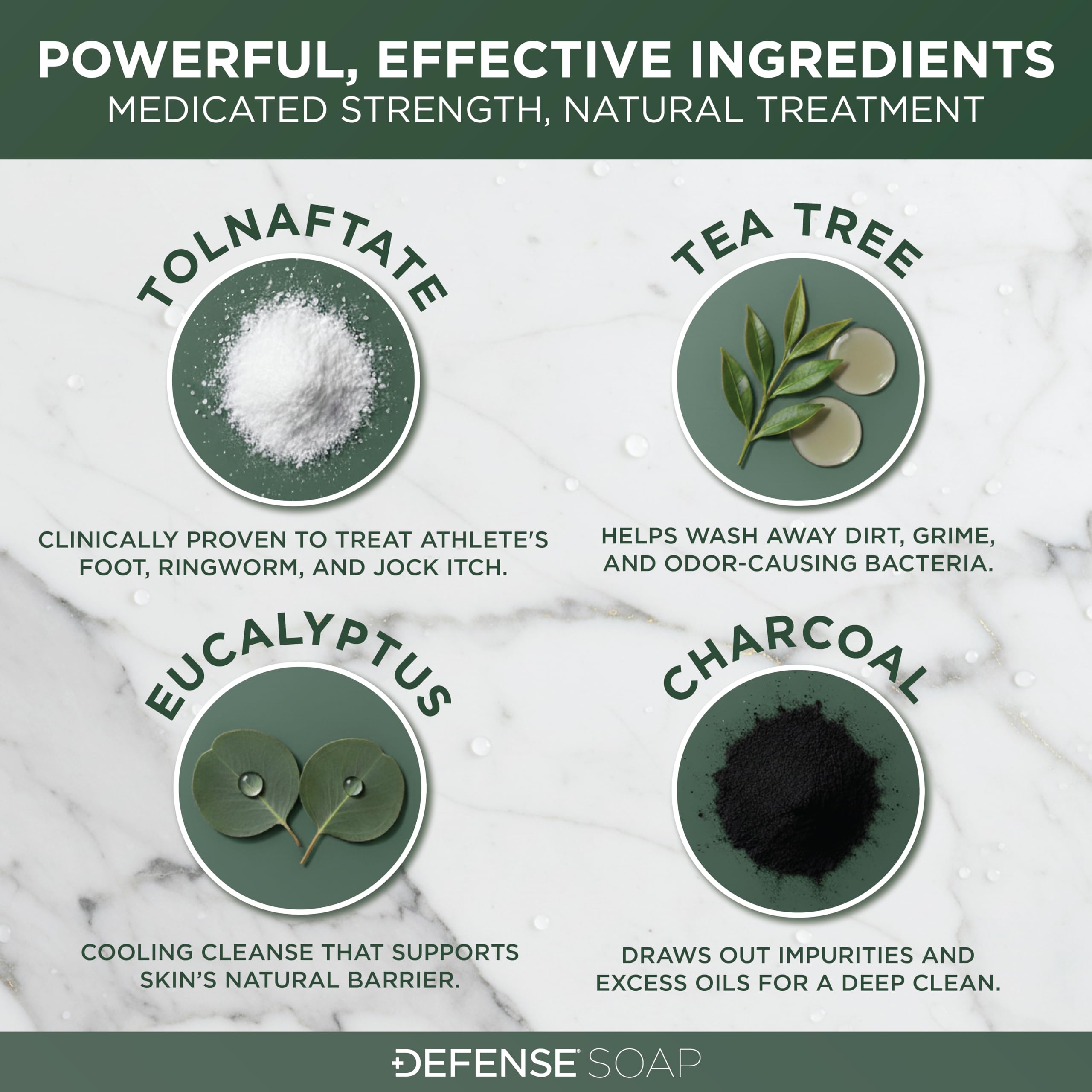 Defense Antifungal Bar Soap with Tolnaftate

