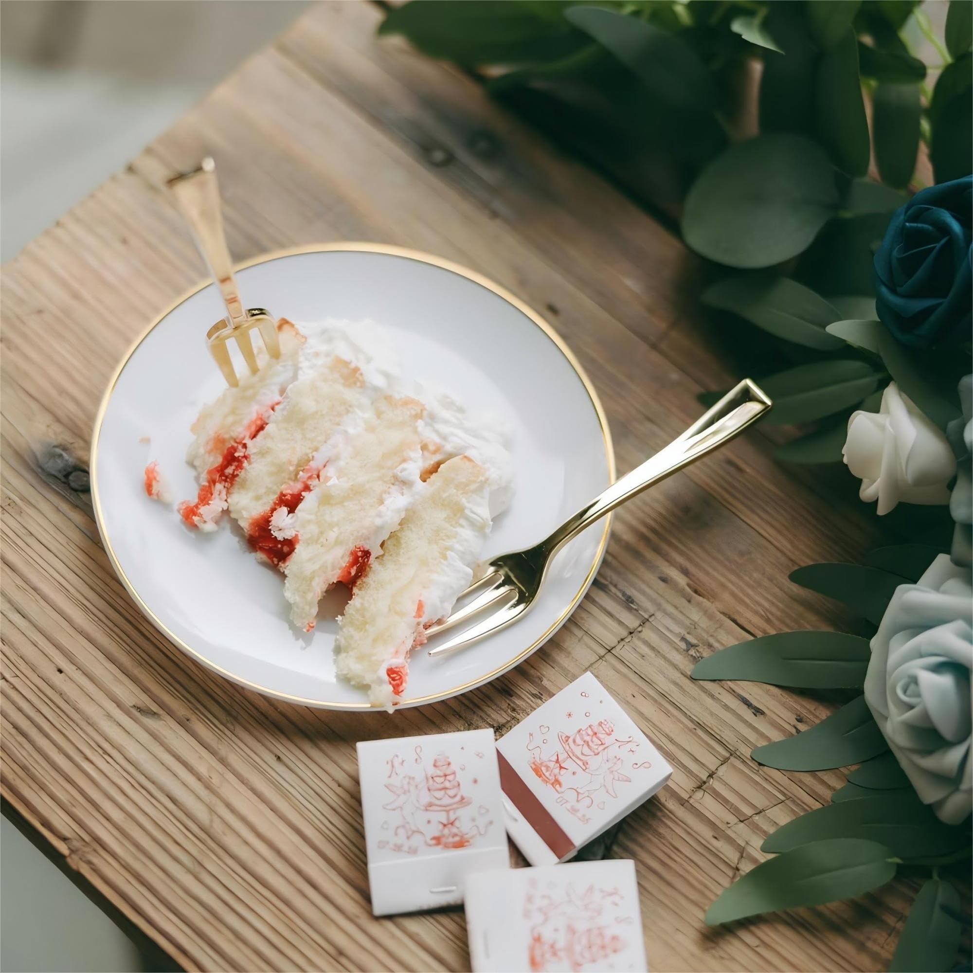 Festiva Disposable Dessert Plates with Forks


