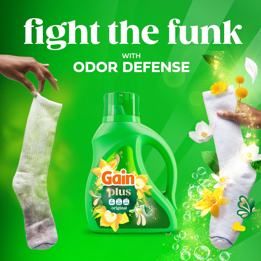 Gain Plus Liquid Laundry Detergent with Oxi Original Scent

