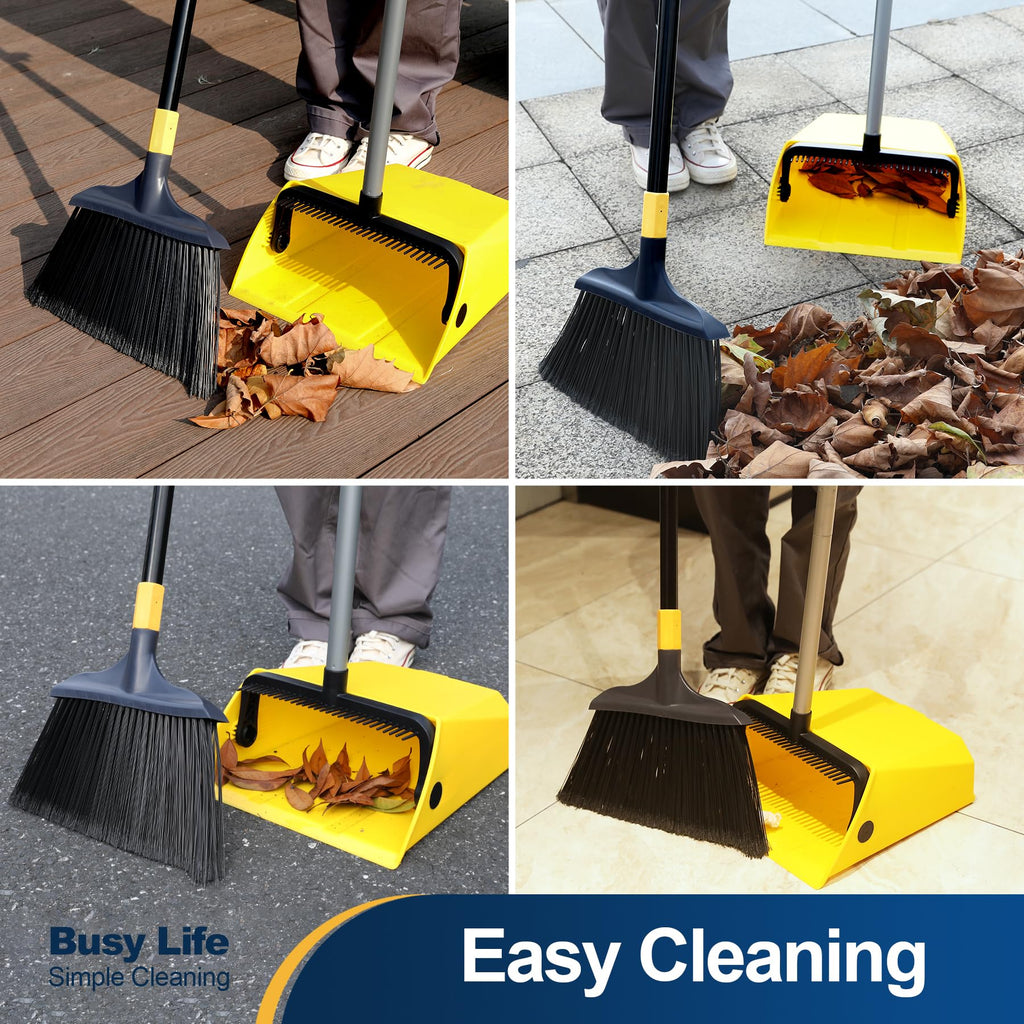 Yocada Broom and Dustpan Set | Indoor Outdoor Cleaning

