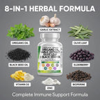 Clean Nutra Oregano Oil Immune Support Garlic Olive Leaf

