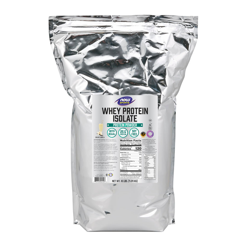 NOW Foods Whey Protein Isolate with BCAAs