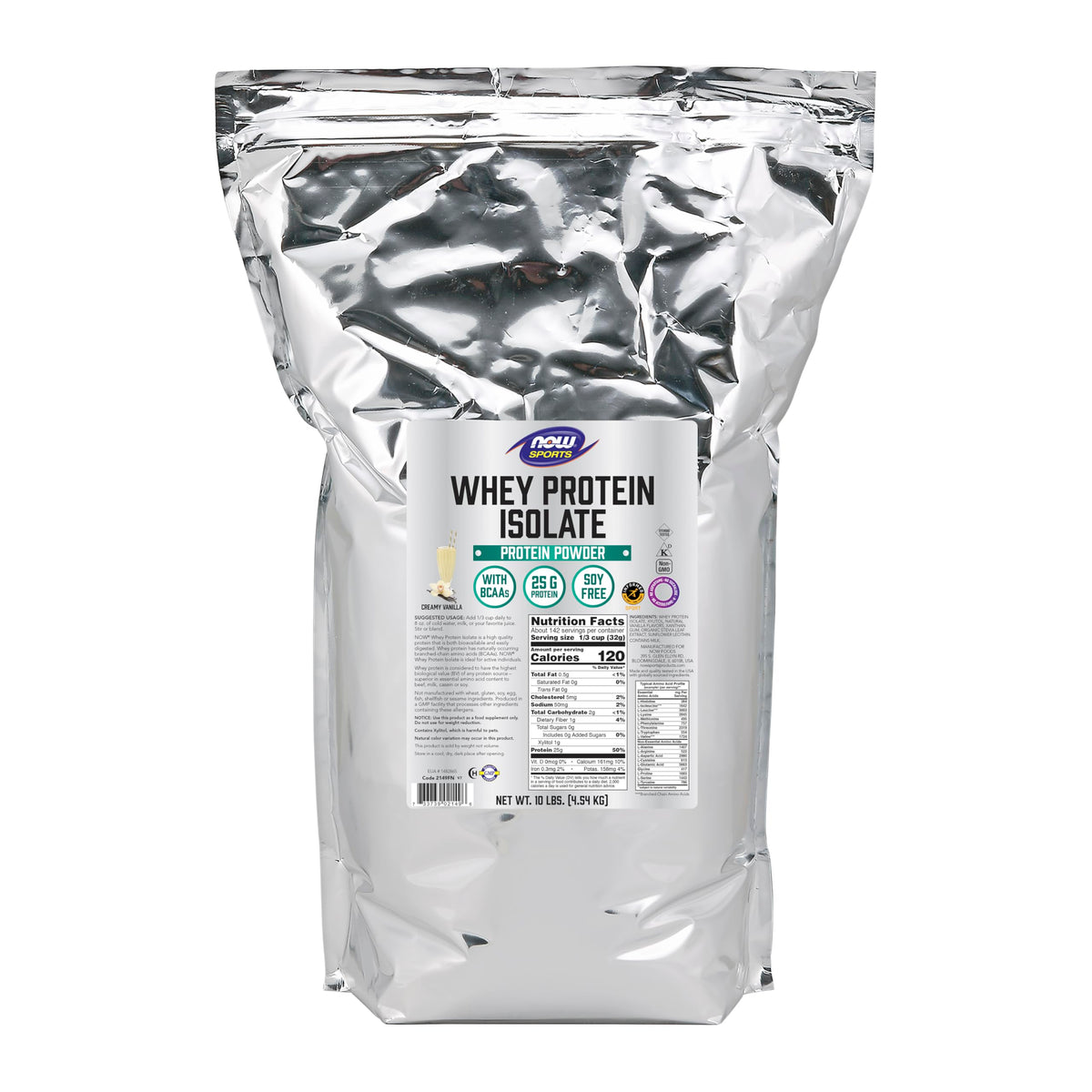 NOW Foods Whey Protein Isolate with BCAAs
