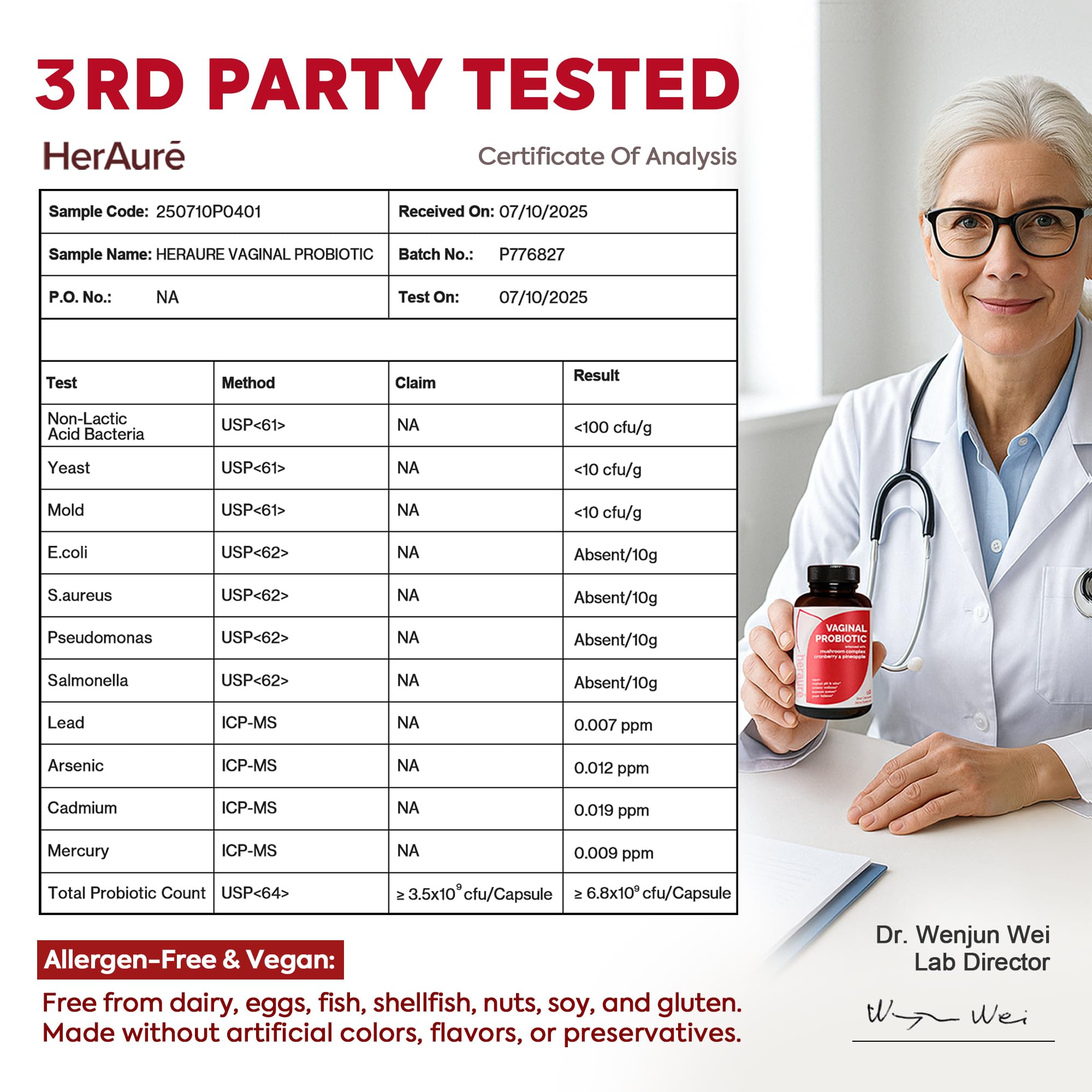 HerAure Vaginal Probiotics for Women | pH Balance & Odor

