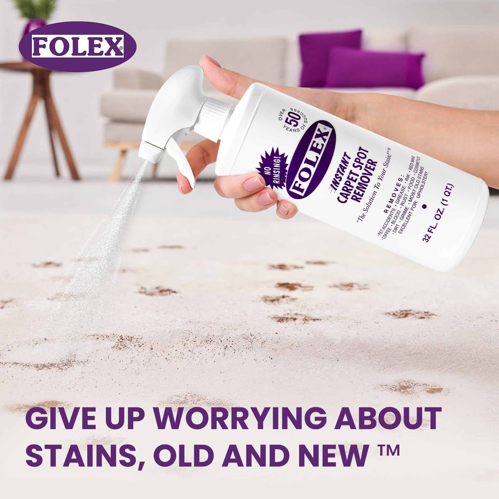 FOLEX Instant Carpet Spot Remover - Stain Elimination

