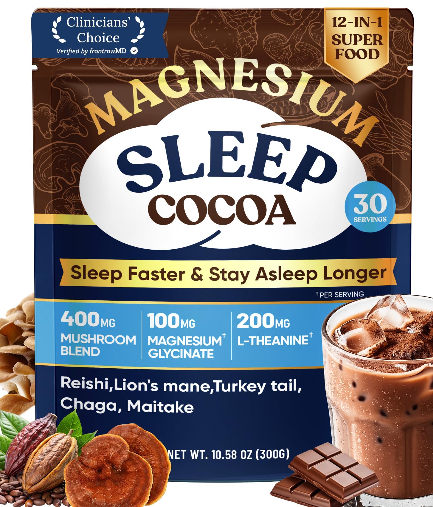Mushroom Cocoa Sleep Aid | Moon Bedtime Brew

