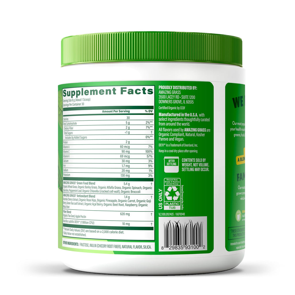 Amazing Grass Super Greens Organic Greens Supplement

