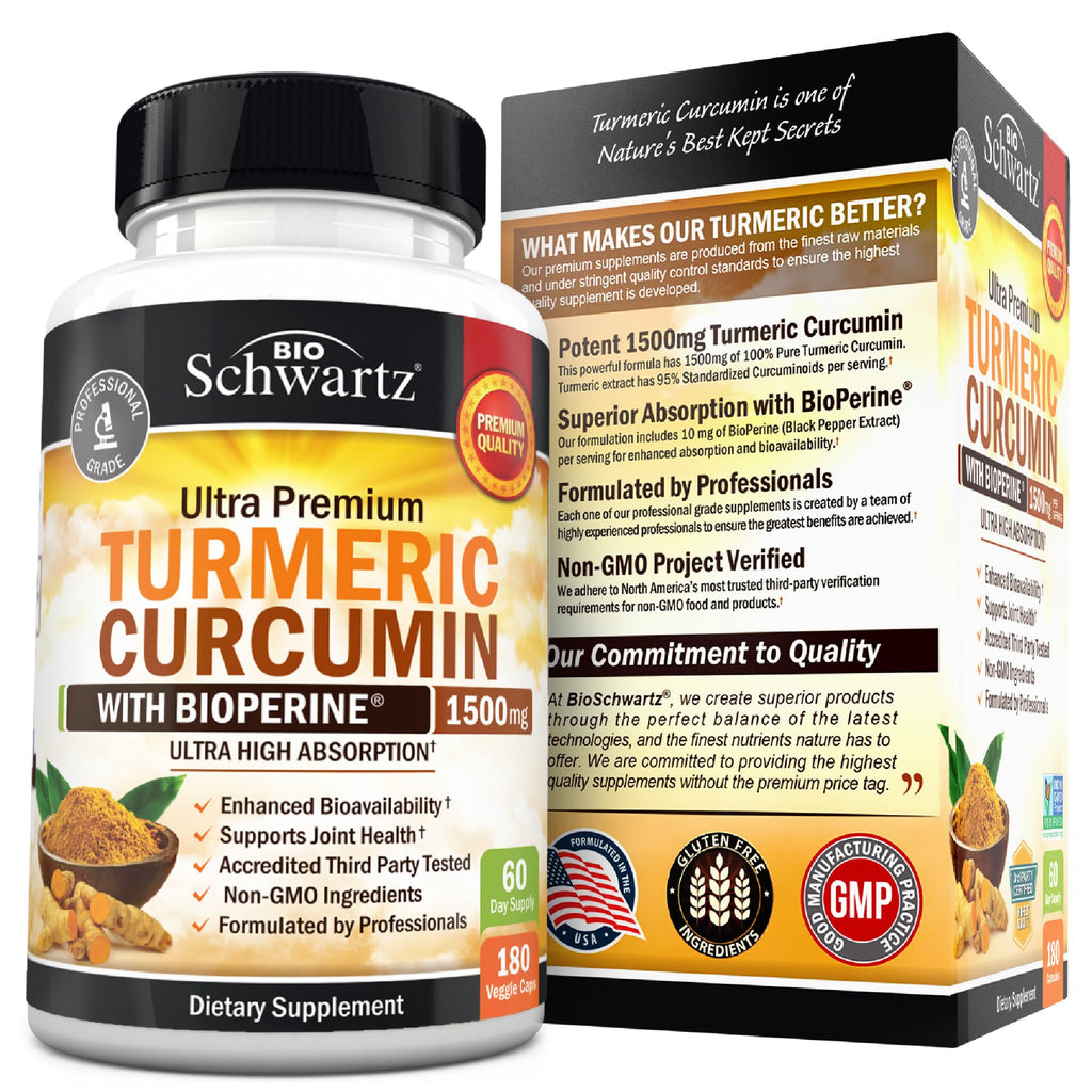 Turmeric Curcumin with Black Pepper BioPerine Capsules

