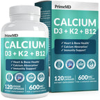 Calcium Citrate with D3 & K2 for Adults - Vegan Supplement

