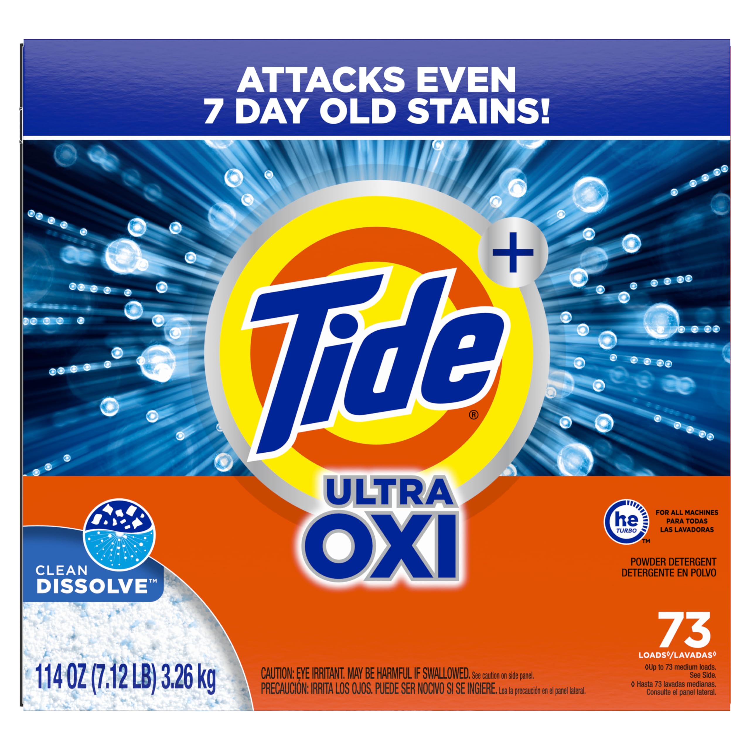 Tide Ultra OXI Powder Laundry Detergent Deep Clean for Colors

