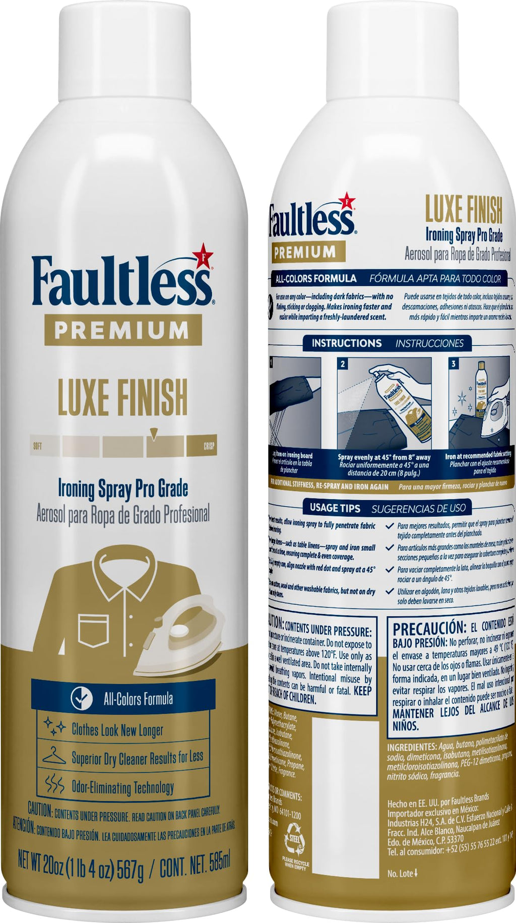 Faultless Spray Starch for Ironing - Premium Luxe

