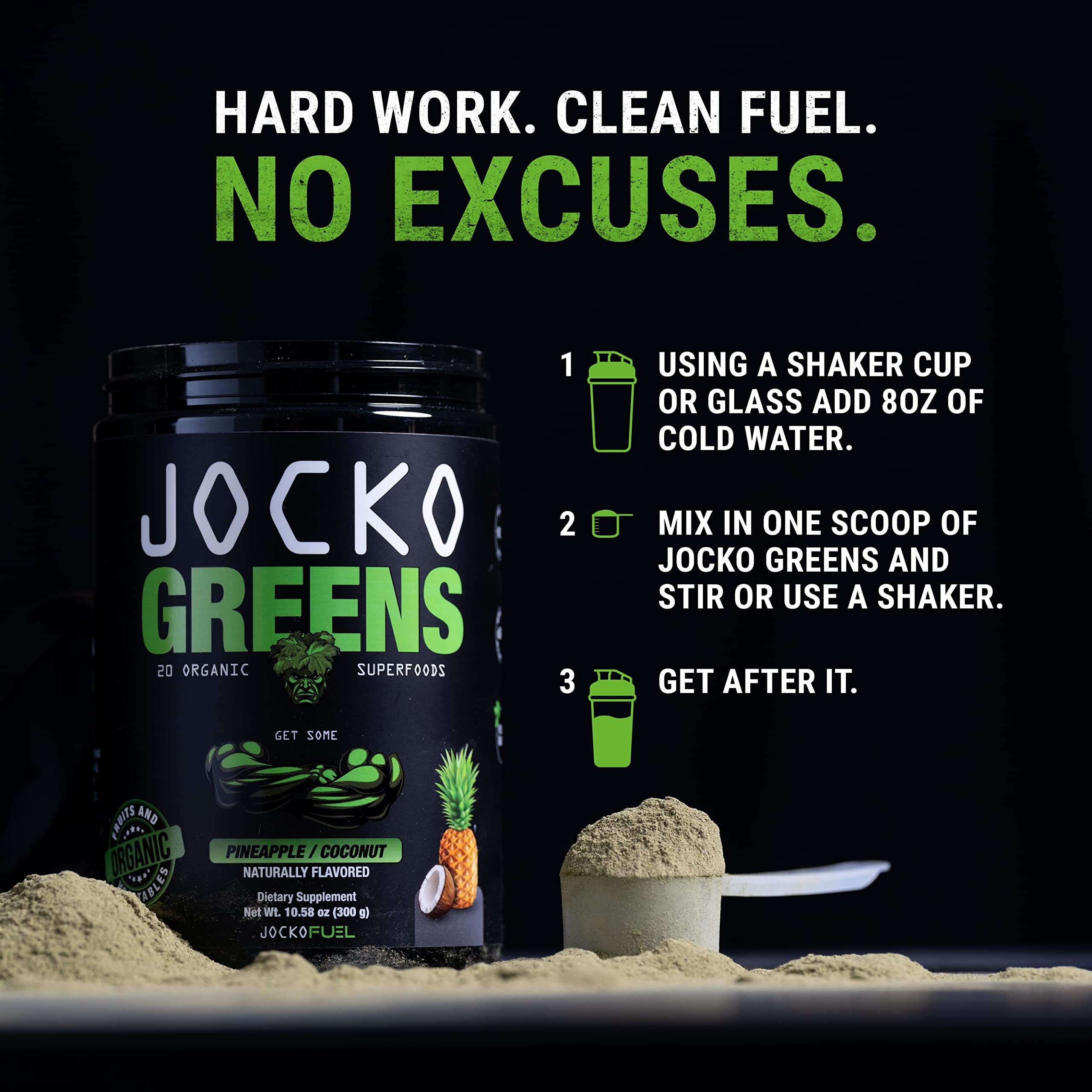 Jocko Fuel Daily Greens Powder for Gut Health

