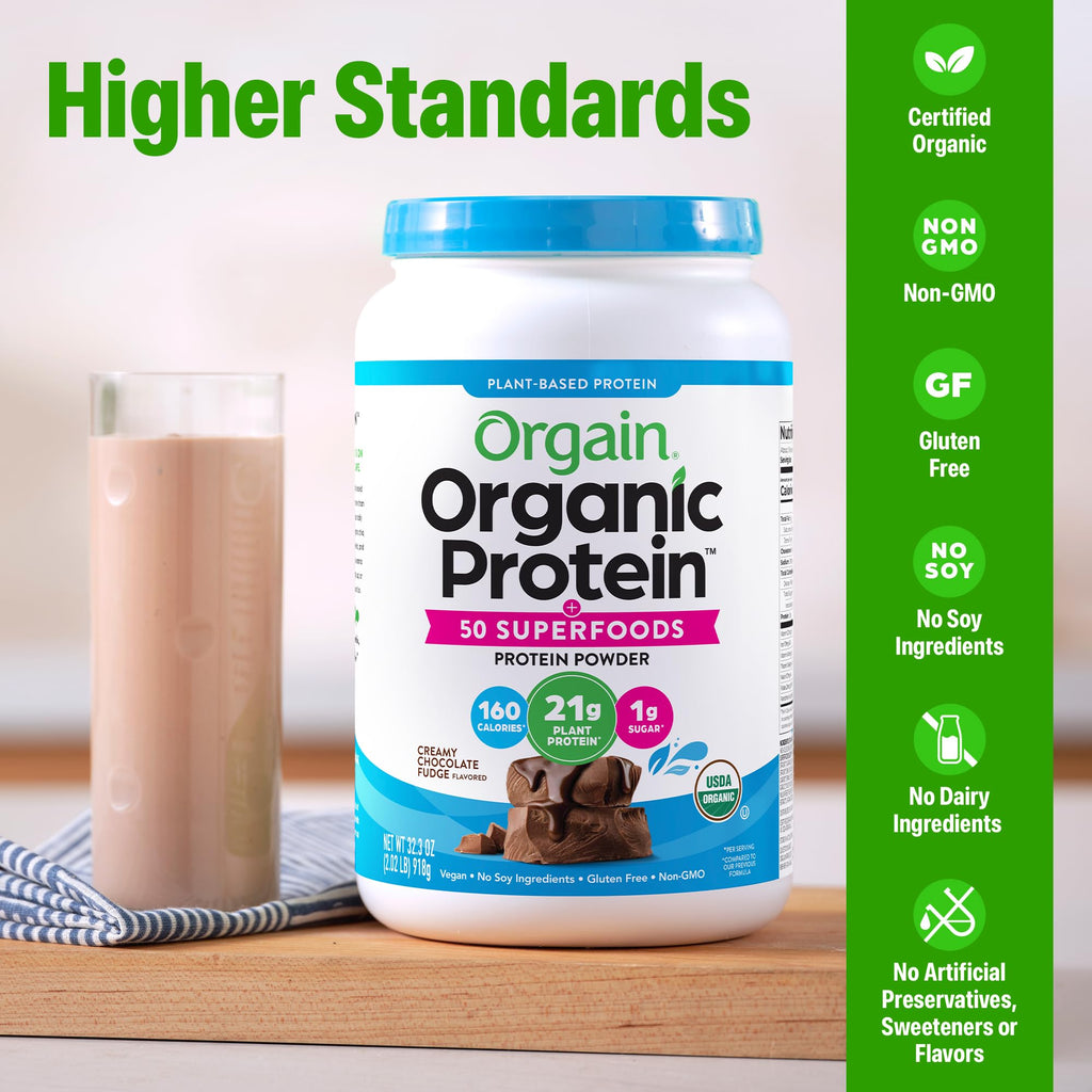 Orgain Organic Plant-Based Protein | 50 Superfoods Powder

