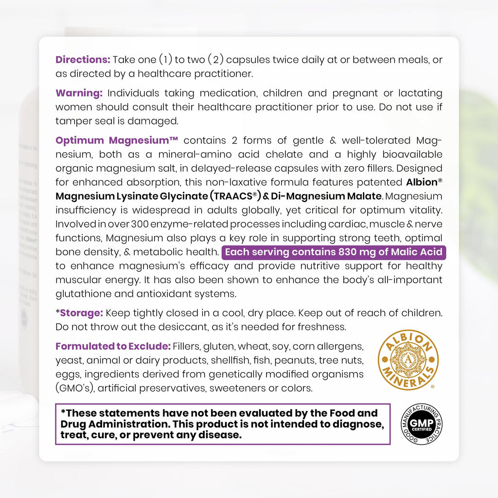 Optimum Magnesium Lysinate Glycinate & Malate

