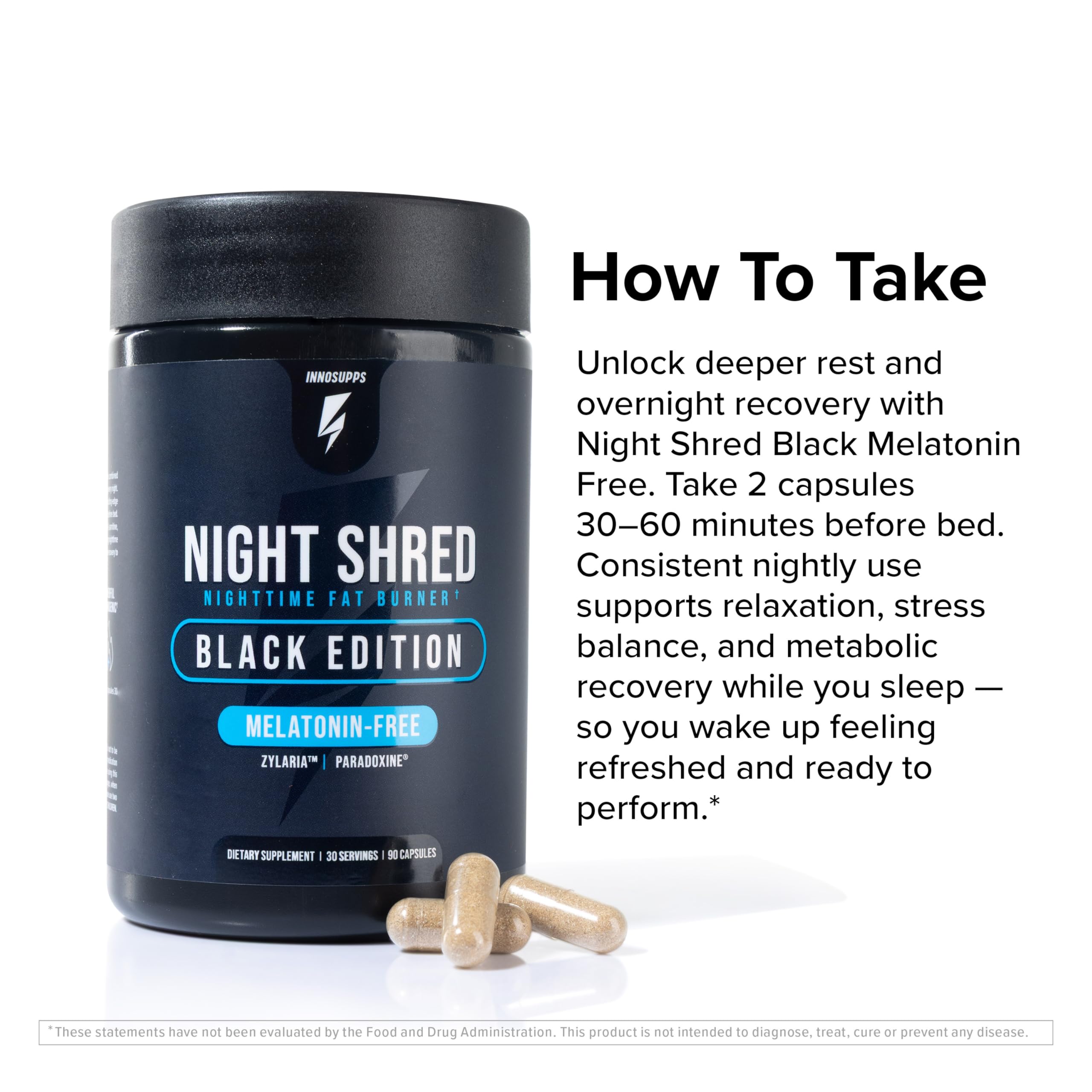Night Shred Nighttime Fat Burner with GABA – Vegan

