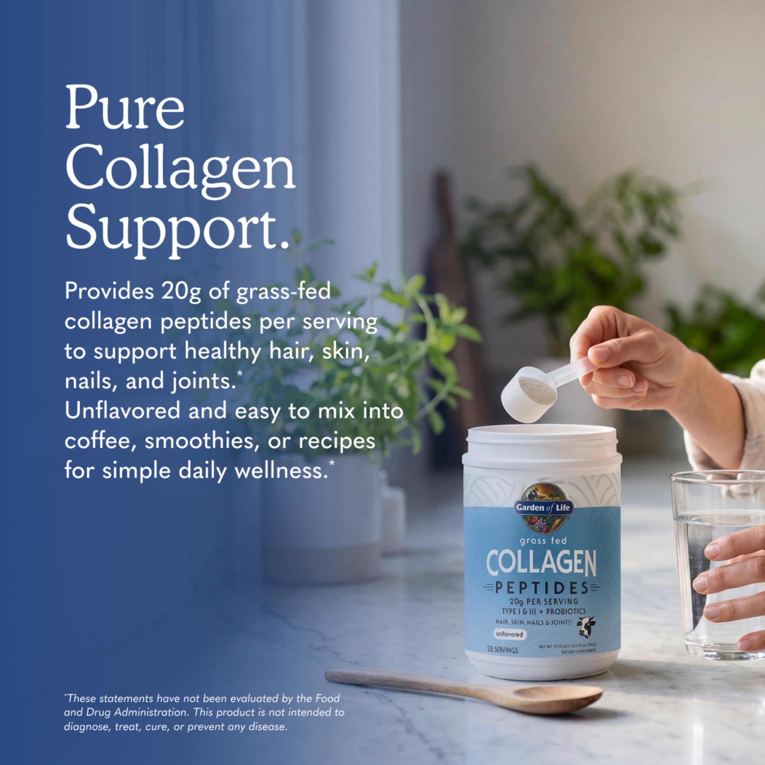 Garden of Life Grass Fed Collagen Peptides Powder for Skin

