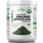 Zazzee USDA Organic Spirulina Powder - 100% Pure

