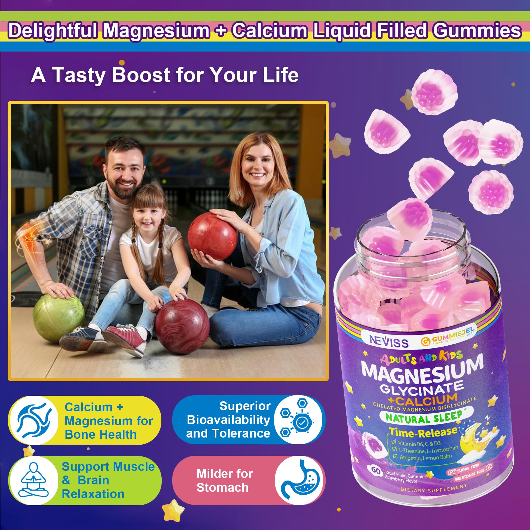 Neviss Magnesium Glycinate Calcium Gummies

