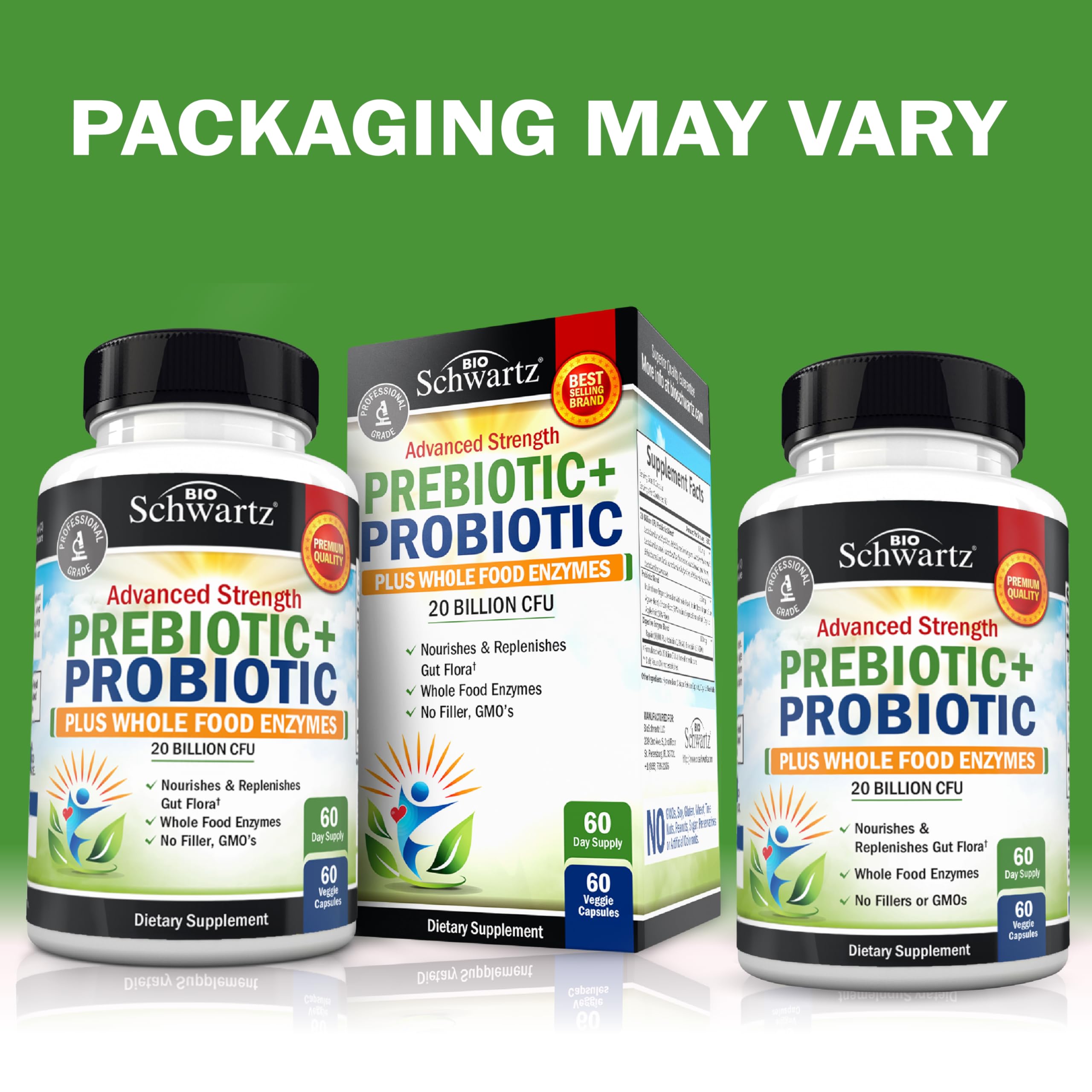 BioSchwartz Probiotic & Prebiotic Digestive Supplement


