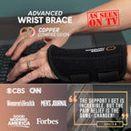 Copper Compression Wrist Brace Ambidextrous Copper Infused Support

