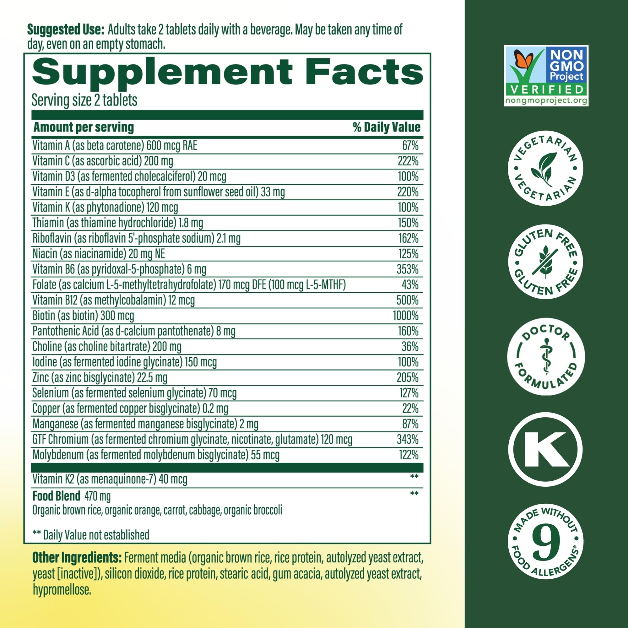 MegaFood Men's Advanced Multivitamin | Brain & Immune Support

