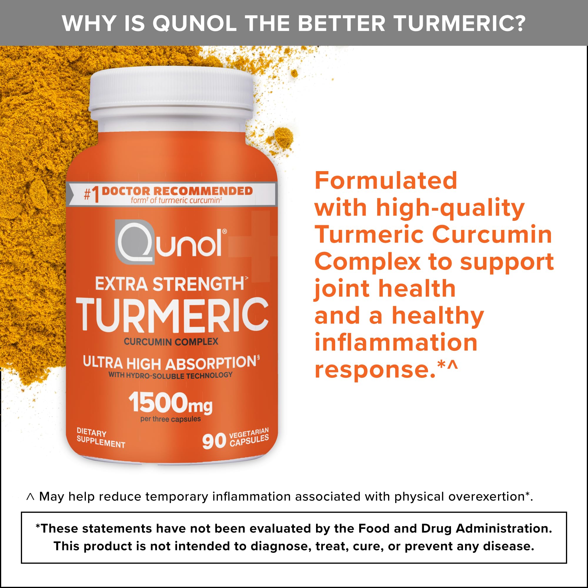 Qunol Turmeric Curcumin Ultra Absorption Capsules

