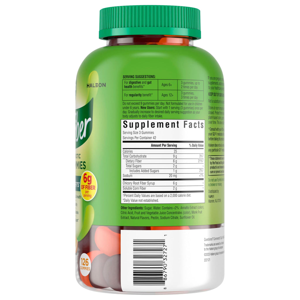 Benefiber Prebiotic Fiber Gummies for Digestive Health

