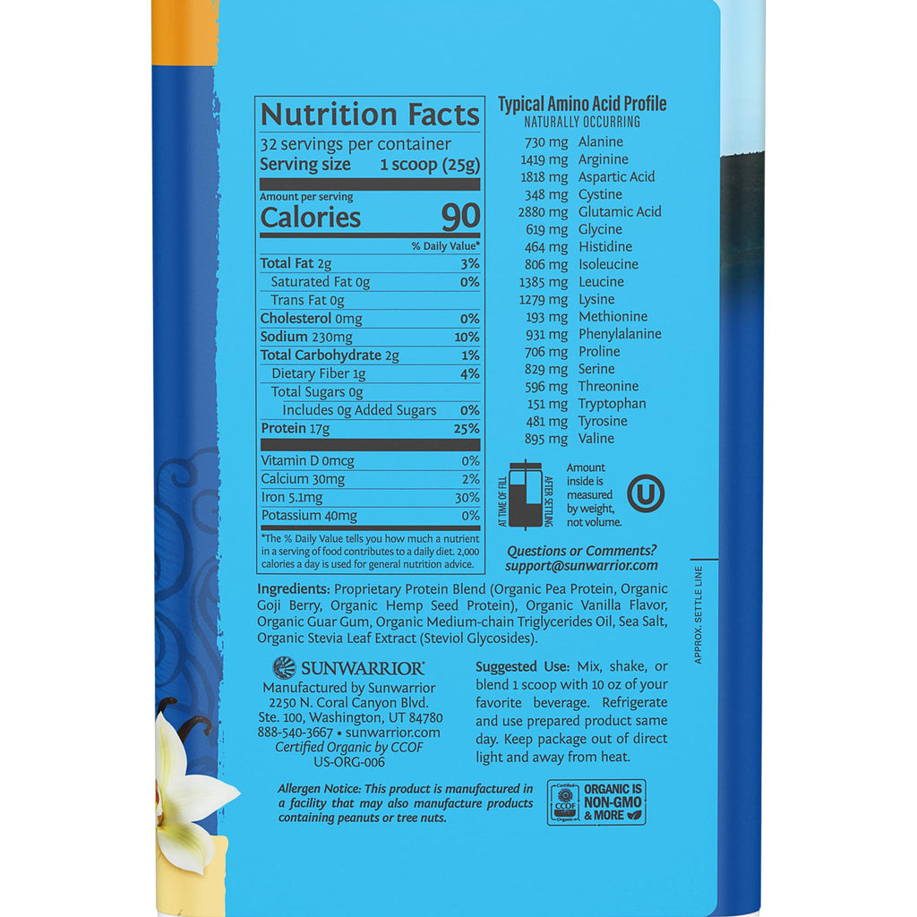 Sunwarrior Warrior Blend Organic Plant-Based Protein Powder

