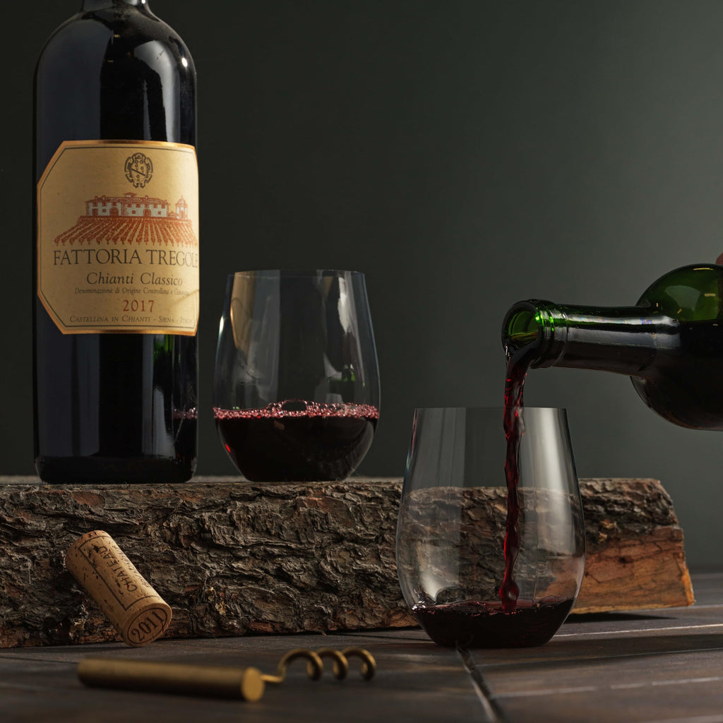 Munfix Disposable Stemless Plastic Wine Glasses

