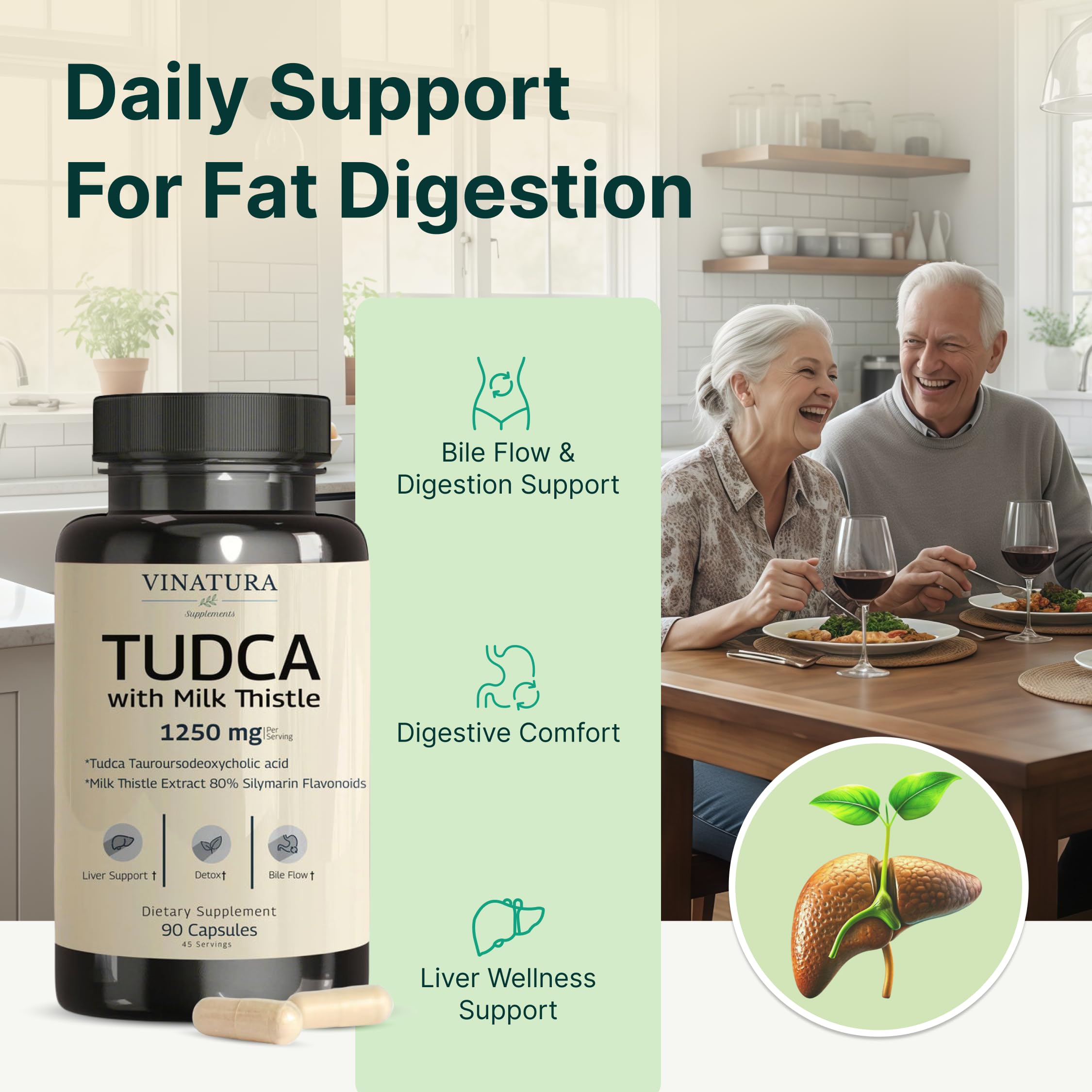VINATURA Tudca Milk Thistle Liver Support

