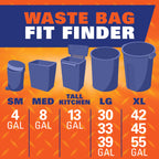 Hefty Strong 13 Gallon Trash Bags - Unscented Drawstrings

