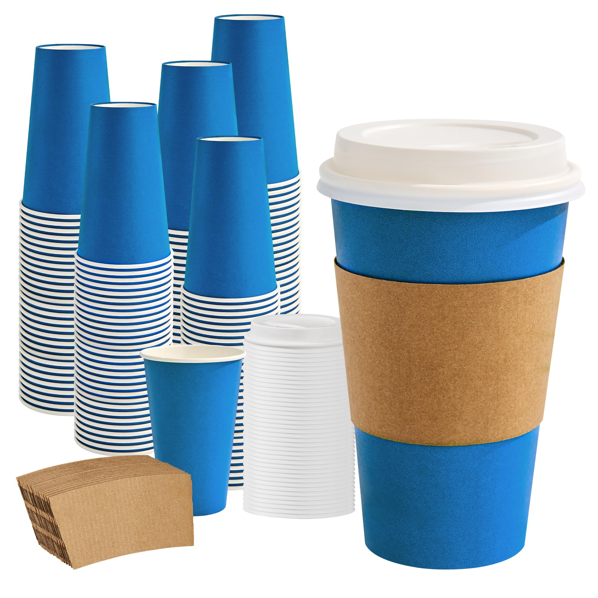 RACETOP Disposable Coffee Cups with Lids