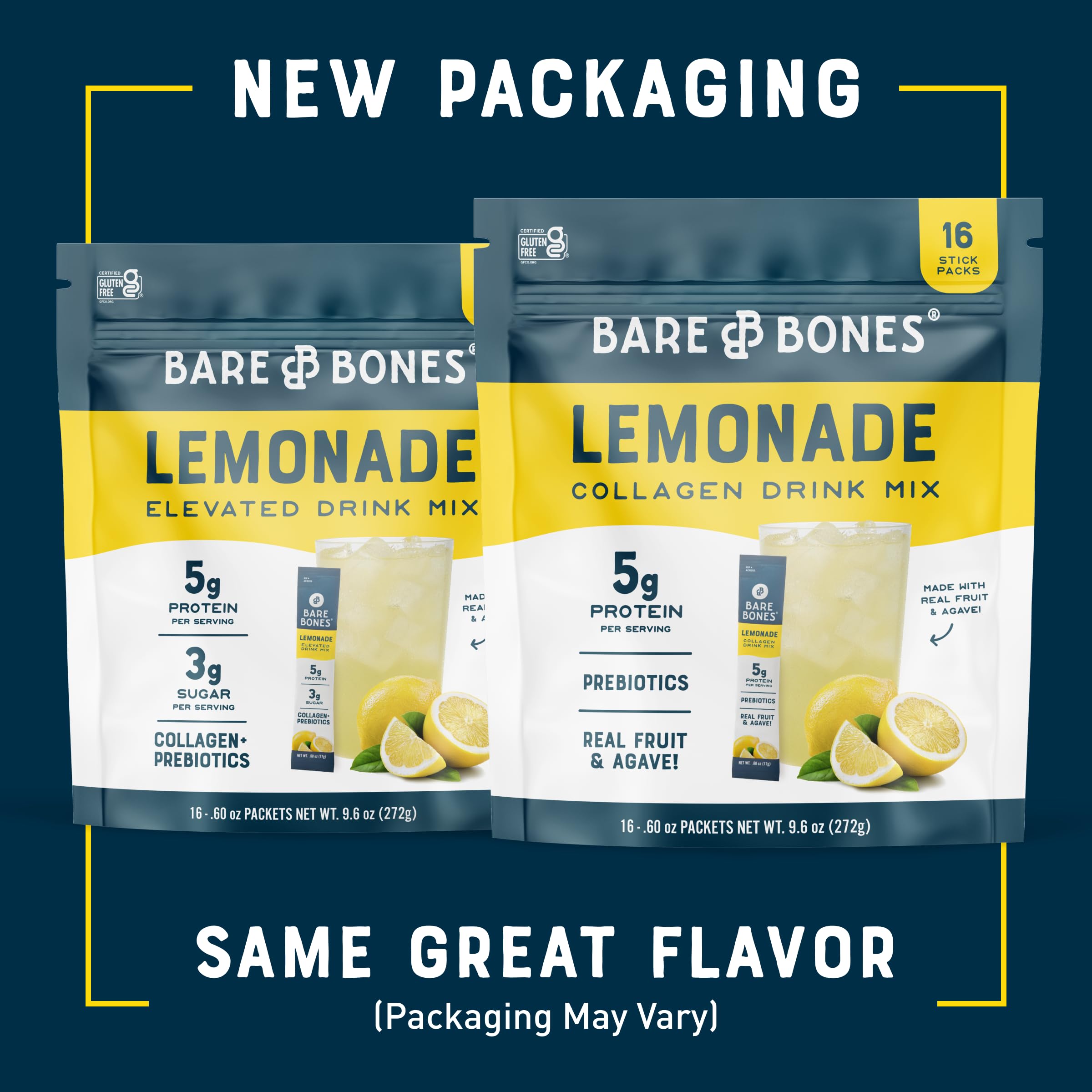 Bare Bones Collagen Drink Mix Sticks Gluten-Free

