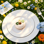 FLOWERCAT Disposable Plates - Heavy Duty Party Plates

