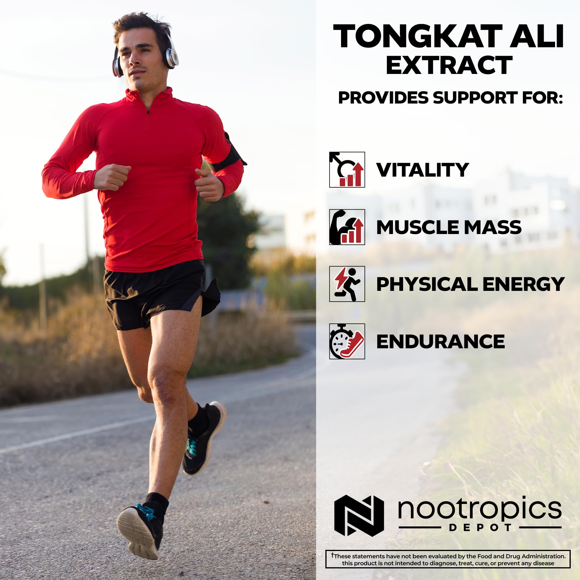Nootropics Depot Tongkat Ali Extract 200 mg 2% Eurycomanone

