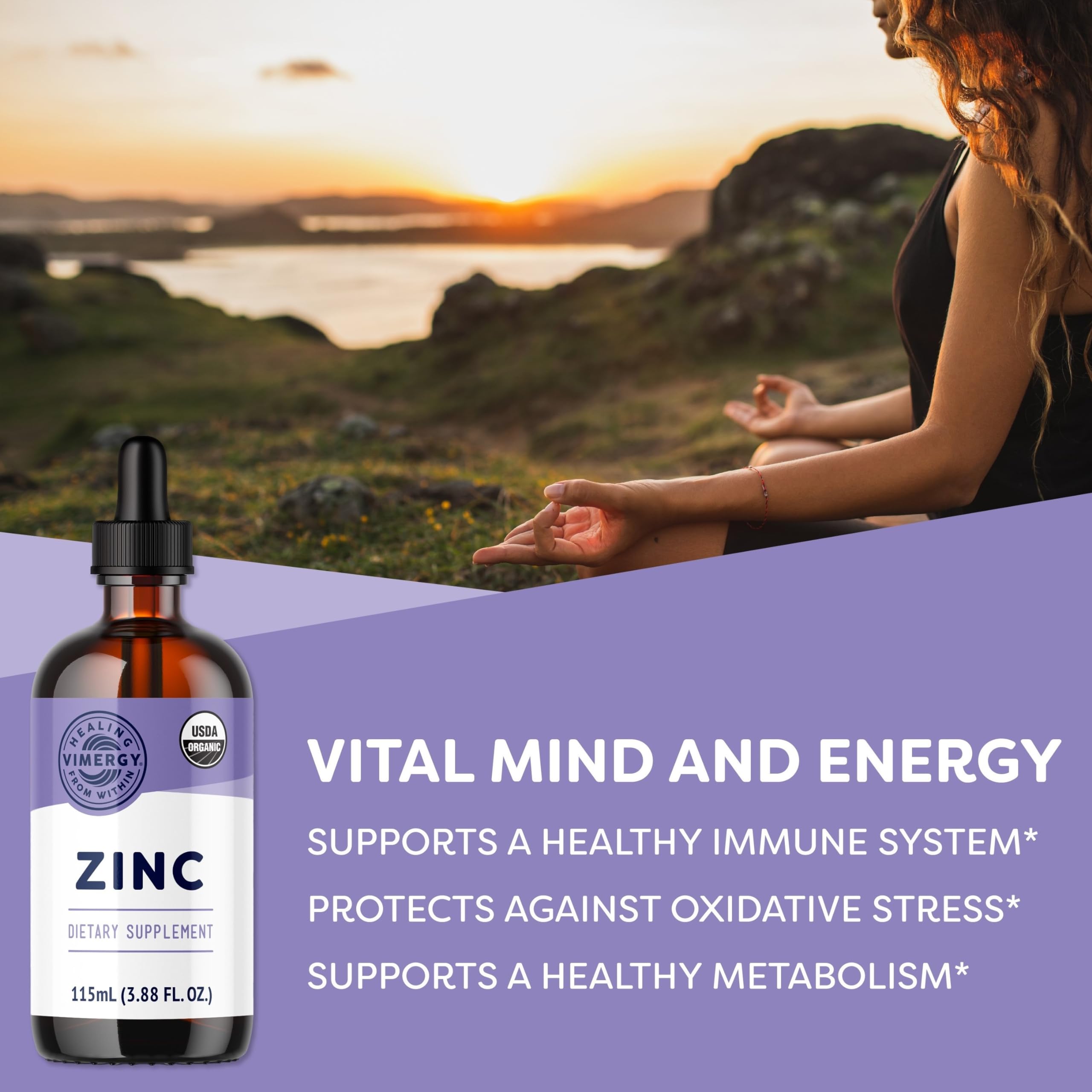 VIMERGY Liquid Zinc – Organic Vegan Immune Support

