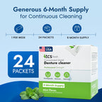 TCS Fresh Denture Cleaner Mint Powder for Dentures

