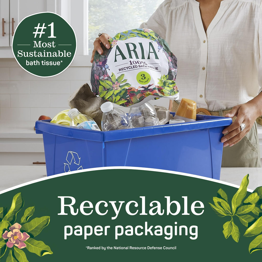 Aria Toilet Paper 100% Recycled – Soft & Strong

