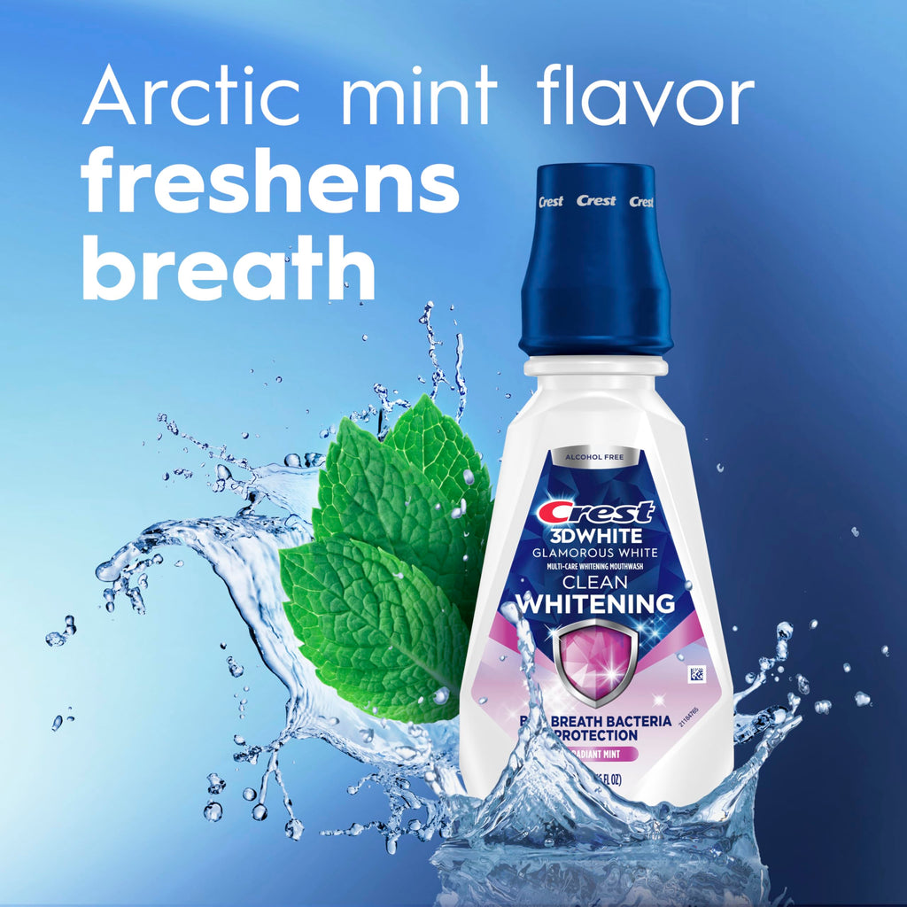 Crest 3D White Glamorous White Mouthwash Arctic Mint

