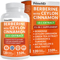 21-in-1 Berberine Supplement with Cinnamon & Green Tea for Energy Support