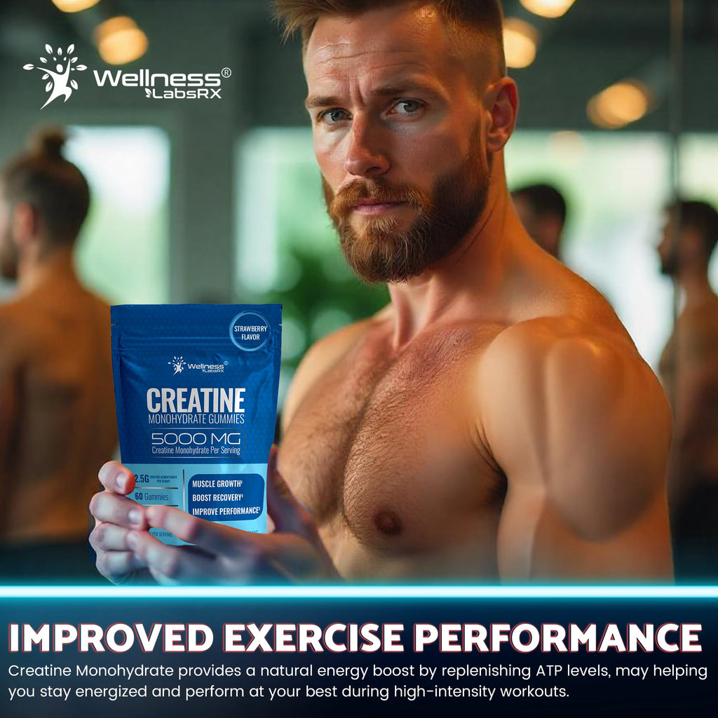 Creatine Gummies 5000mg Monohydrate | WELLNESS LABSRX

