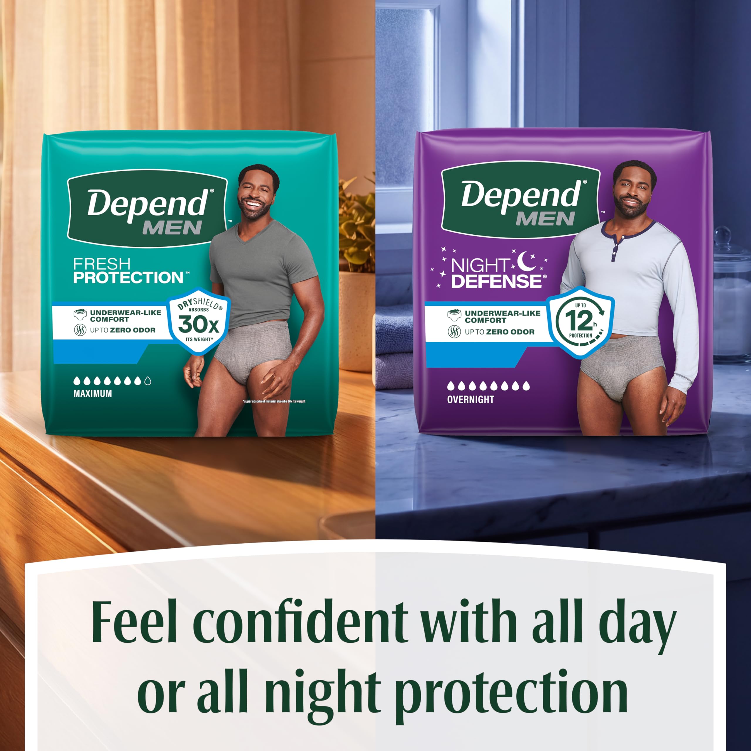 Depend Night Defense Incontinence Underwear for Men

