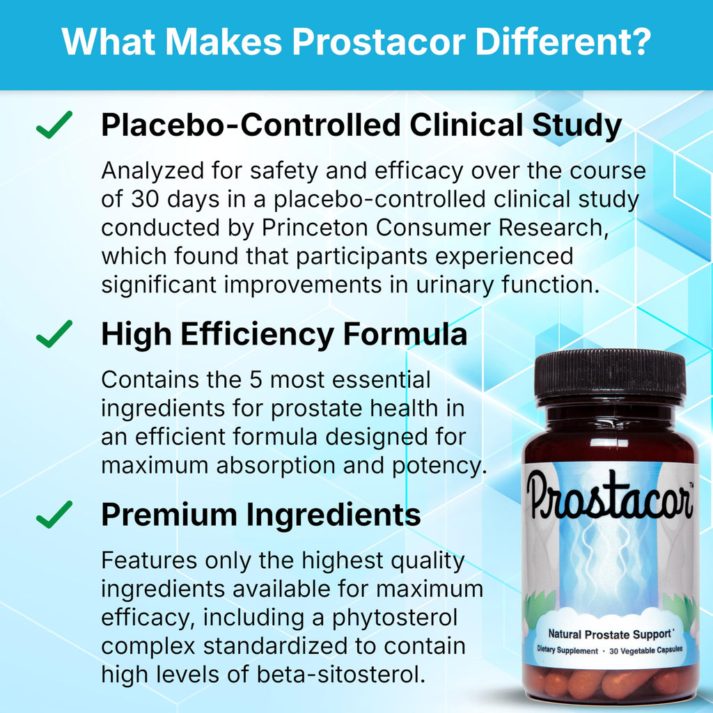 Prostacor Prostate Health Supplement - Non-GMO Vegan

